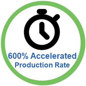 600 precent accelerated production rate